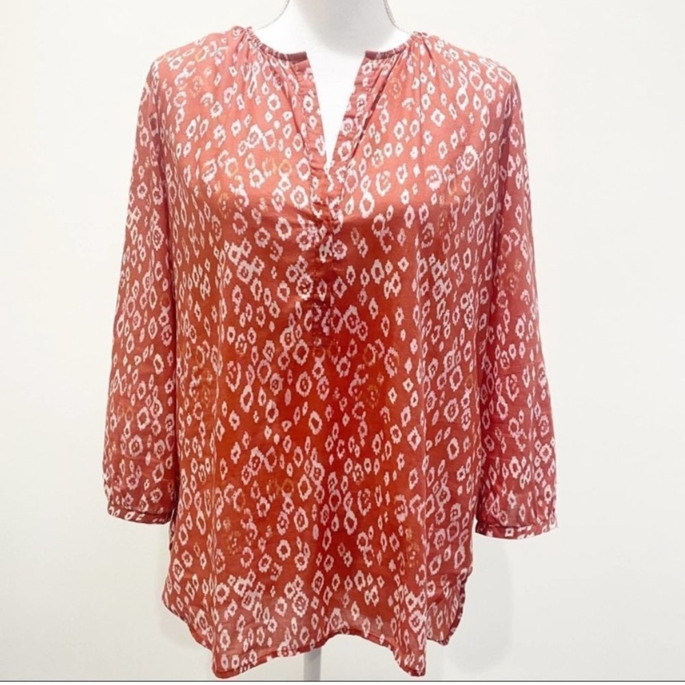 Madewell snake print 3/4 sleeve blouse